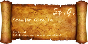 Szemján Gizella névjegykártya